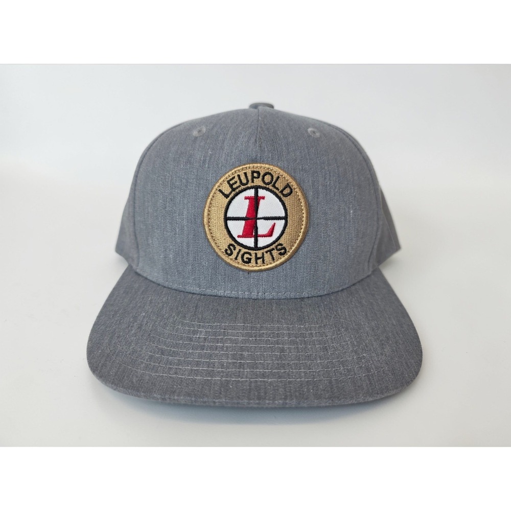 Leupold Sights Snapback Hat Adjustable Solid Gray Cap